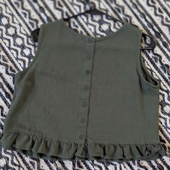 Amazon Green Ruffled Tank Top - Picture 6 of 9